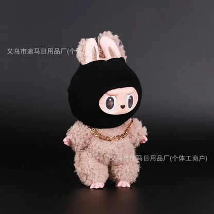 Funny Headgear For Ropa Labubu Trendy Outfit Accessories Matching Big Gold Chain Mini Clothes Set You Like