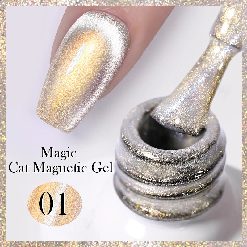 BORN PRETTY 10ml Water Light Cat Magnetic Gel Nail Polish Vernis Semi Permanent Soak Off Crystal Gel Polish For Nails Manicure