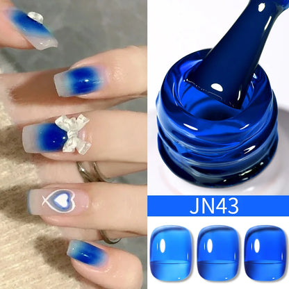 BORN PRETTY 10ml Translucent Jelly Nude Gel Nail Polish Colorful  Varnish Semi Permanent UV LED Nail Art  Manicure Gel