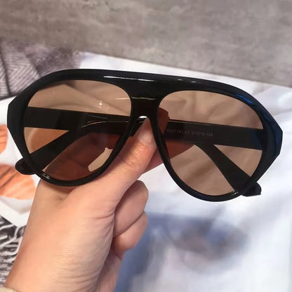 vintage oversized one piece gradient sunglasses women new fashion leopard print elegant sun glasses ladies trendy cat eye shades