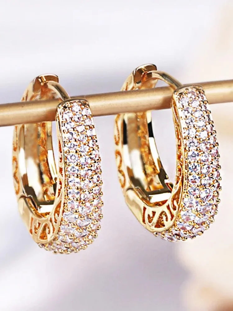 Gold Color Hoop Earrings for Women