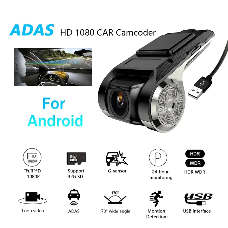 Android Dash CamNavigator USB 1080P Full HD Driving Recorder