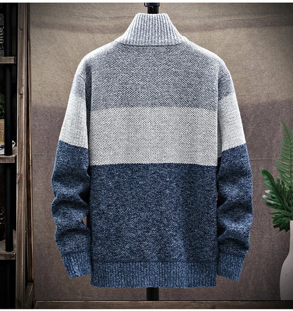 2025 Autumn Winter Cardigan Sweater Men Fleece