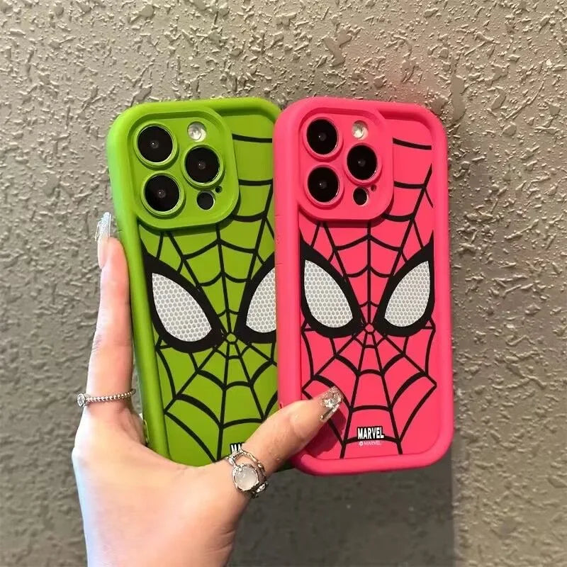 Marvel Spider Man Plain Multistep TPU Soft Phone Case For iPhone 15 14 13 12 11 Pro Max XR XS 7 8 Plus Soft Silicone Cool Cover