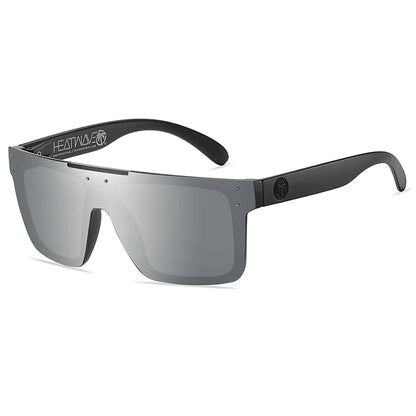 NEW luxury BRAND Mirrored Polarized lens heat wave Sunglasses men sport goggle uv400 protection with case