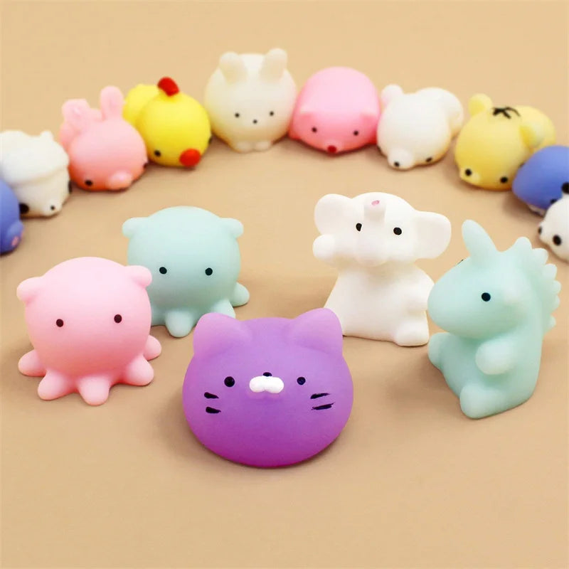 50-5PCS Mochi Squishies Kawaii Anima Squishy Toys For Kids