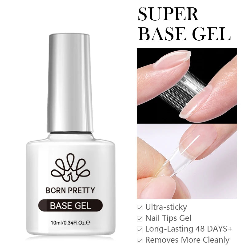 BORN PRETTY Jelly Nude Gel Nail Polish 10ml Light Pink Peach Translucent Color UV Light Cure Gel Varnish Nail Art DIY at Home
