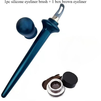 Portable Eyeliner Guide Tools Easy No-Skip Eyeliner Gel Reusable Silicone Eyes Make Up Brush for Shaky Hands Eyeliner Beauty New