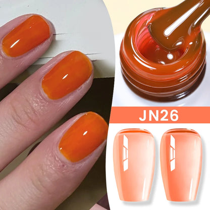 BORN PRETTY Milky White Jelly Nude Gel Nail Polish 10ml White Translucent Soak Off Gel Vernis Semi Permanent Need UV Light Cure