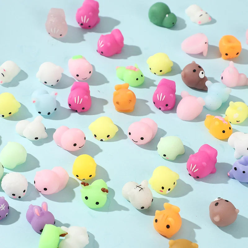 50-5PCS Mochi Squishies Kawaii Anima Squishy Toys For Kids