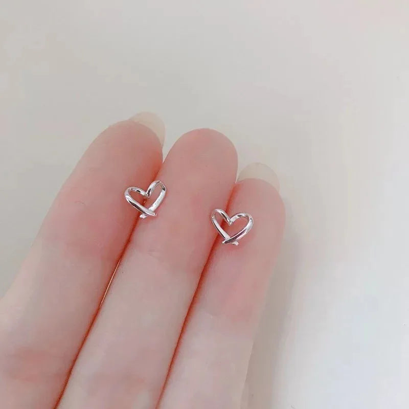 New Heart Stud Earrings for Women