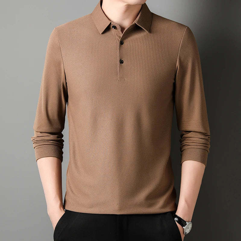 Men's Business Casual Long Sleeve T-shirt