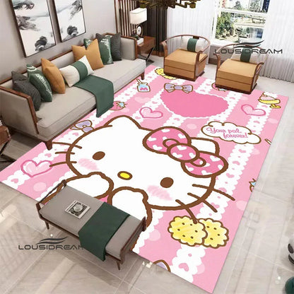 3D Cute Hello Cat K-Kittys printed carpet kitchen mats Non-slip carpet outdoor carpets area rug Home bedroom decor birthday gift