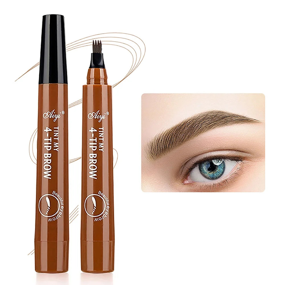 Waterproof eyebrow pencil in five colors, microblading eyebrow pencil with 4 tips