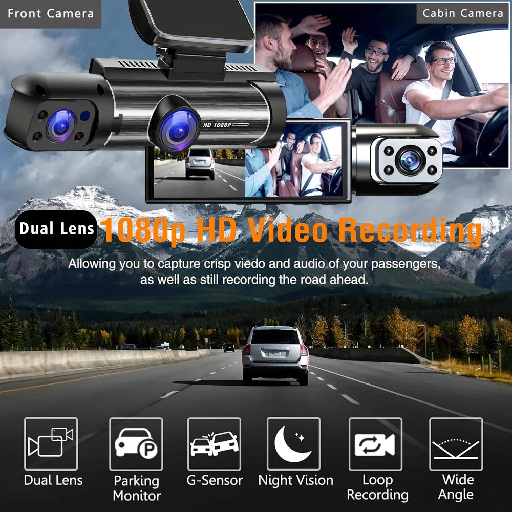 Dual Lens Car DVR FHD 1920*1080P Dash Camera