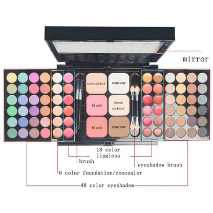 40/74/78 Colors Glitter Eyeshadow Palette Matte Waterproof Long Lasting