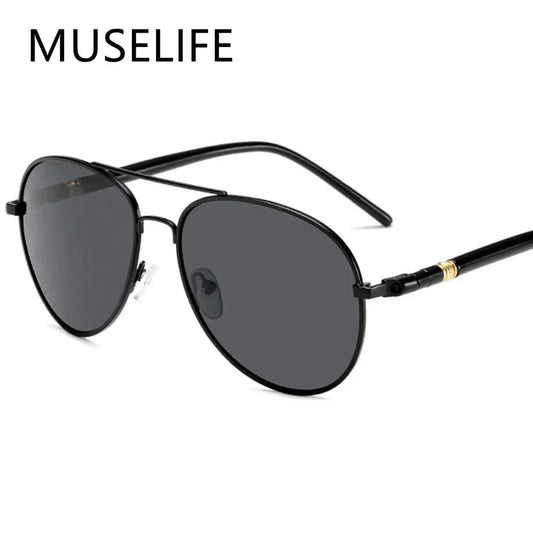 Luxury Men's Polarized Sunglasses Driving Sun Glasses For Men Women Brand Designer Male Vintage Black Pilot Sunglasses