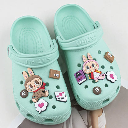 Jibbitz Cute Vibrant Cartoon Shoe Charms Set Fashion PVC DIY Accessories for Men & Women Parties & Birthday Gifts