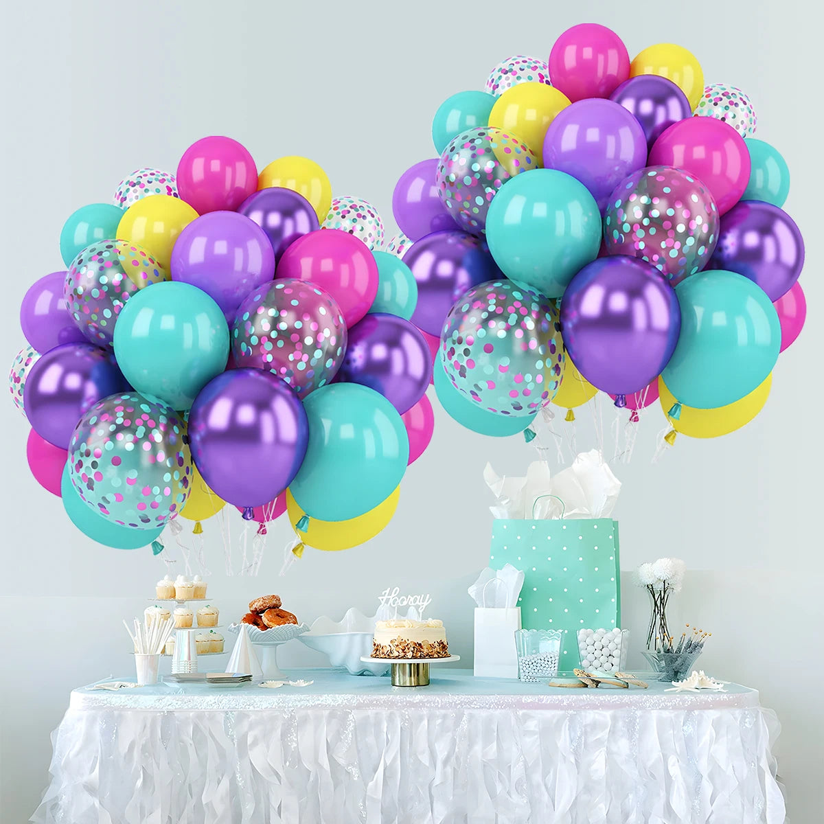 31/36/37/51/101Pcs Metallic Balloons Pearl Latex Balloon Gold Confetti Balloons for Birthday Weddings Baby Shower