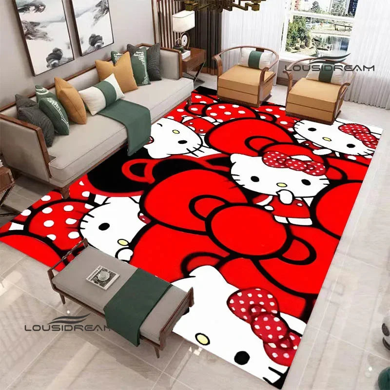 3D Cute Hello Cat K-Kittys printed carpet kitchen mats Non-slip carpet outdoor carpets area rug Home bedroom decor birthday gift