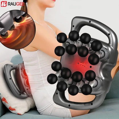 Fascia Gun Muscle Massager Gun Sixteen-head High Frequency Neck Shoulder Waist Massage Machine Professional Fascia Massage Gun