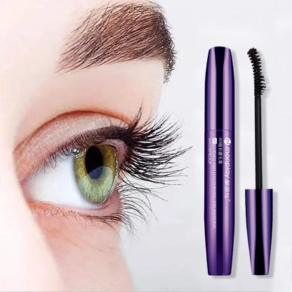 1PCS  4D  Fiber Mascara Waterproof Mascara for eyelash Extension Black Thick Eyelash curler makeup