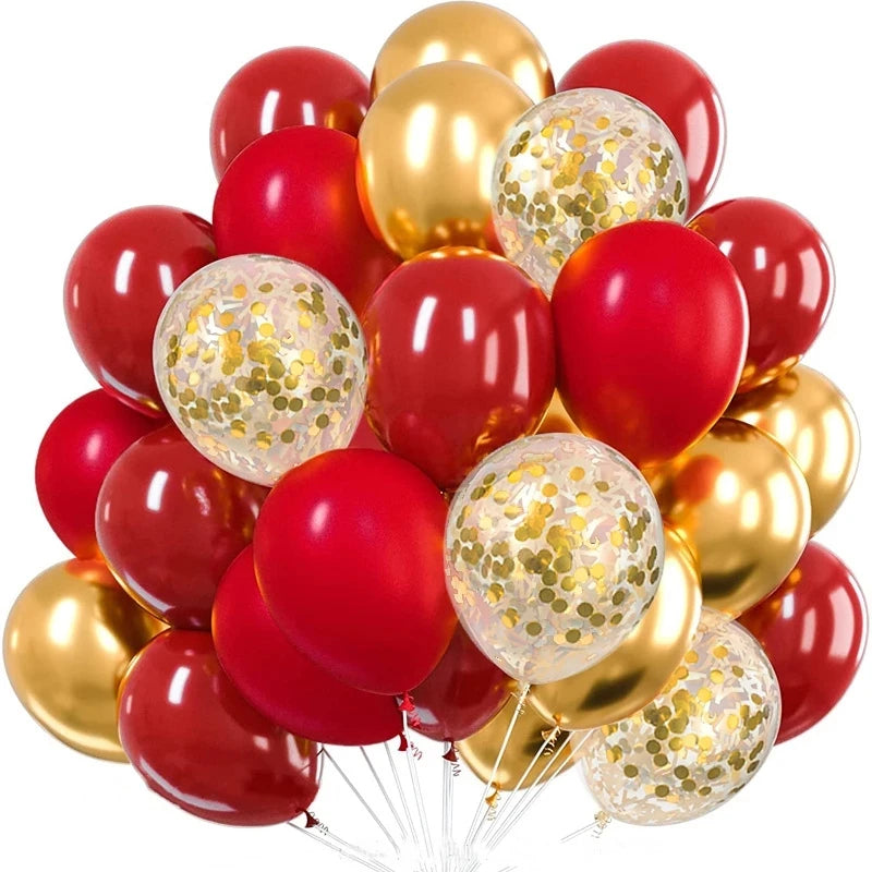 20pcs 12inch Confetti Metallic chrome Balloons Latex Ballon Anniversary Wedding Birthday Party