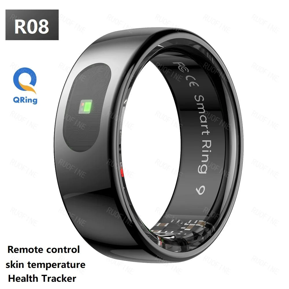 AI Smart Ring - Electronic Temperature, Sleep, Swimming, Blood & Pressure Monitor - Android IOS