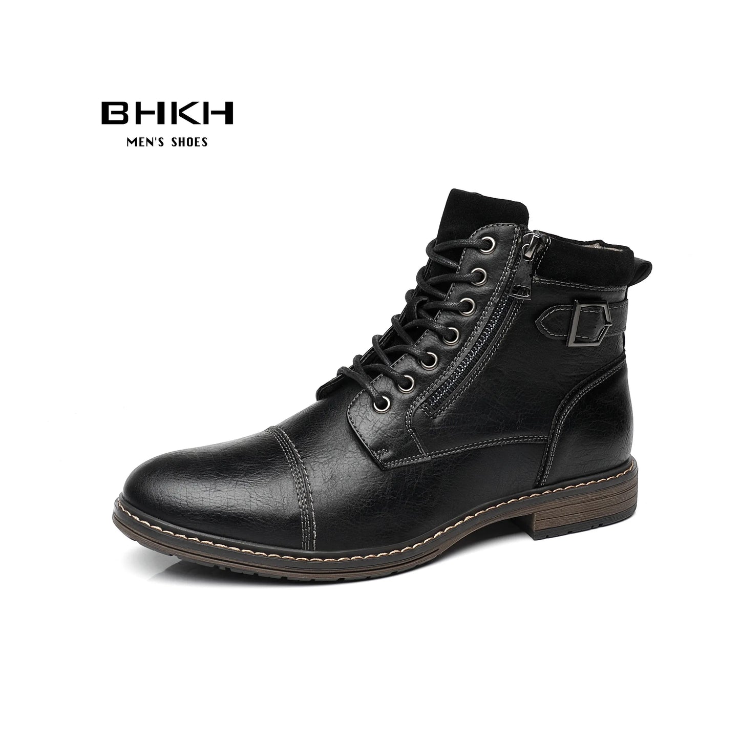 Men's Boots Winter Fashion botines Zip Lace-up Ankle Boots Vintage Business Dress Shoes