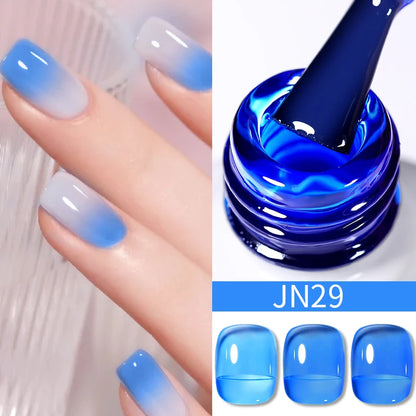 BORN PRETTY 10ml Translucent Jelly Nude Gel Nail Polish Colorful  Varnish Semi Permanent UV LED Nail Art  Manicure Gel