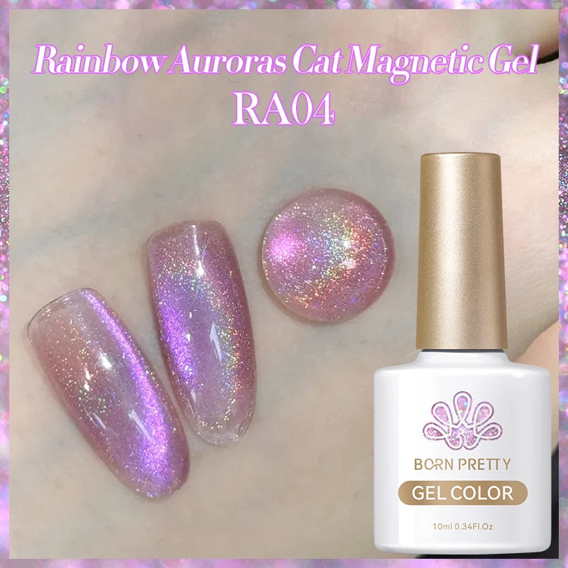 BORN PRETTY 10ml Water Light Cat Magnetic Gel Nail Polish Vernis Semi Permanent Soak Off Crystal Gel Polish For Nails Manicure