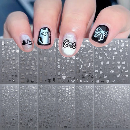 12sheet Cartoon Stitch Angel Nail Stickers Set Multiple Action Kawaii Stitch Nail Art Decals Adhesive Kids Manicure Decorations
