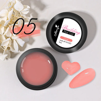 Pink/Clear/White Solid Builder Gel For Nails Hard Gel Extension Builder Nail Gel,Non-Sticky 3D Sculpture Diy Nail Poly Art Gel