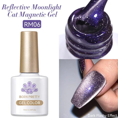 BORN PRETTY 10ml Water Light Cat Magnetic Gel Nail Polish Vernis Semi Permanent Soak Off Crystal Gel Polish For Nails Manicure