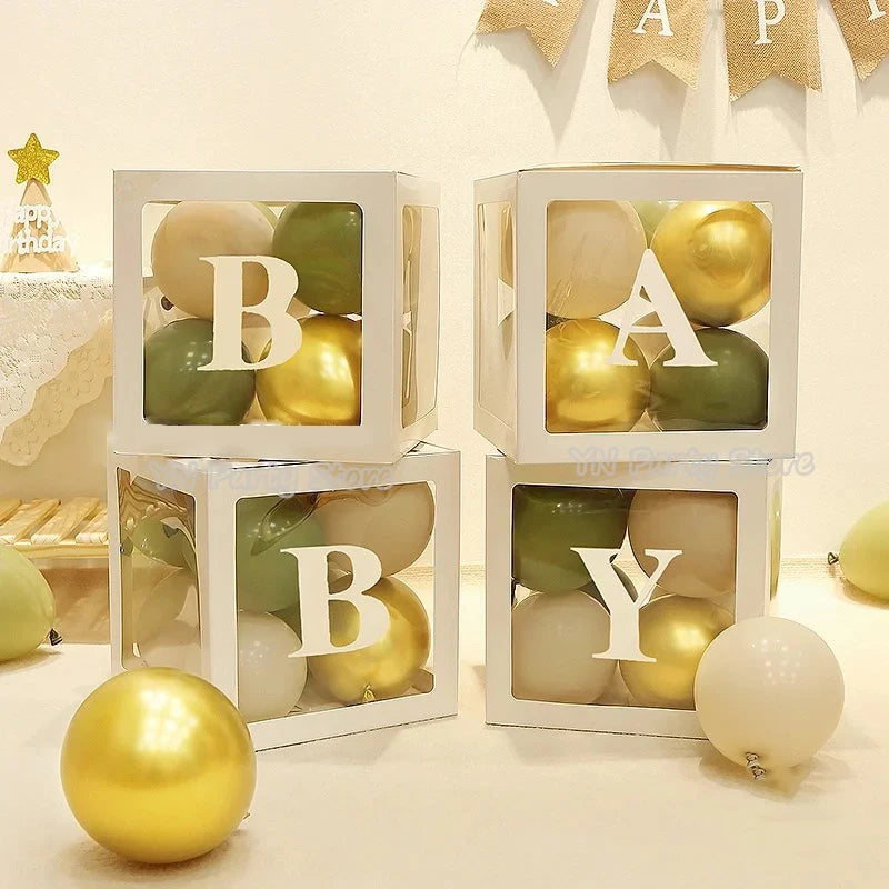 Transparent Balloon Letter Box Baby Shower Decoration Birthday Wedding