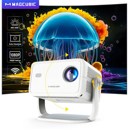 Magcubic Native 1080P 650ANSI 4K Android 11 L018 360° Projector With Auto Keystone Focus