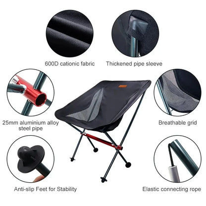 Camping Fishing Folding Chair Tourist Beach Foldable