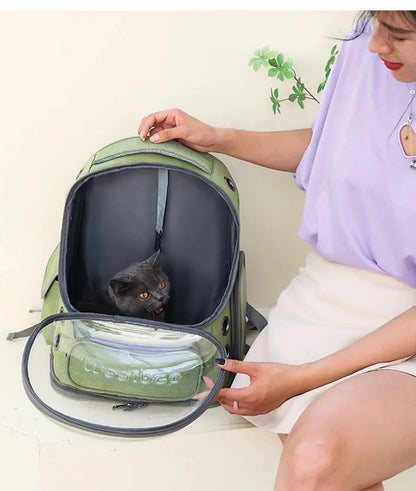 Transparent Pet Cat Breathable Carrier Bag Outdoor Travel Backpack for Cats Small Dog