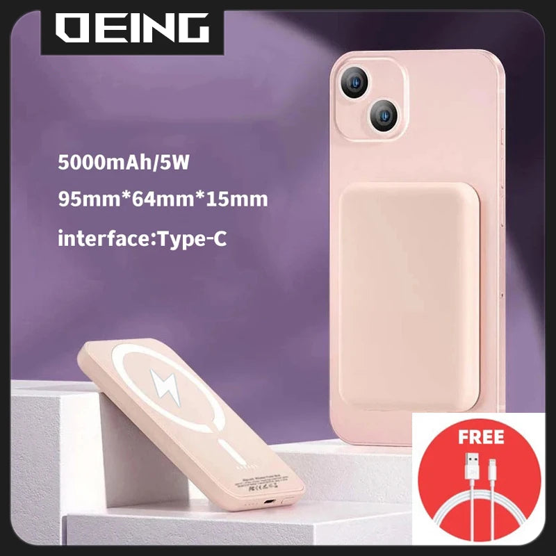 Magnetic Powerbank For iPhone Type-C External Auxiliary Battery Portable Wireless Charger For Apple Original Magsafe Power Bank
