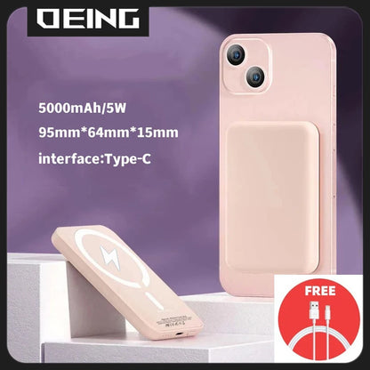 Magnetic Powerbank For iPhone Type-C External Auxiliary Battery Portable Wireless Charger For Apple Original Magsafe Power Bank