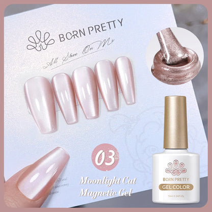 BORN PRETTY 10ml Water Light Cat Magnetic Gel Nail Polish Vernis Semi Permanent Soak Off Crystal Gel Polish For Nails Manicure