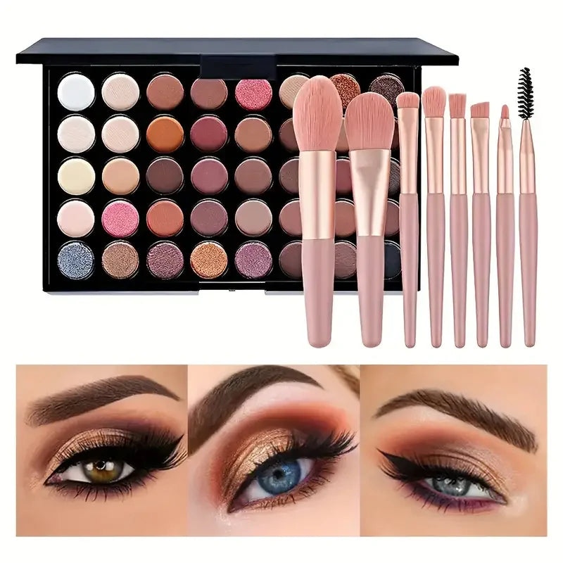 40 Colors Glitter Eyeshadow Palette Matte Waterproof Long Lasting