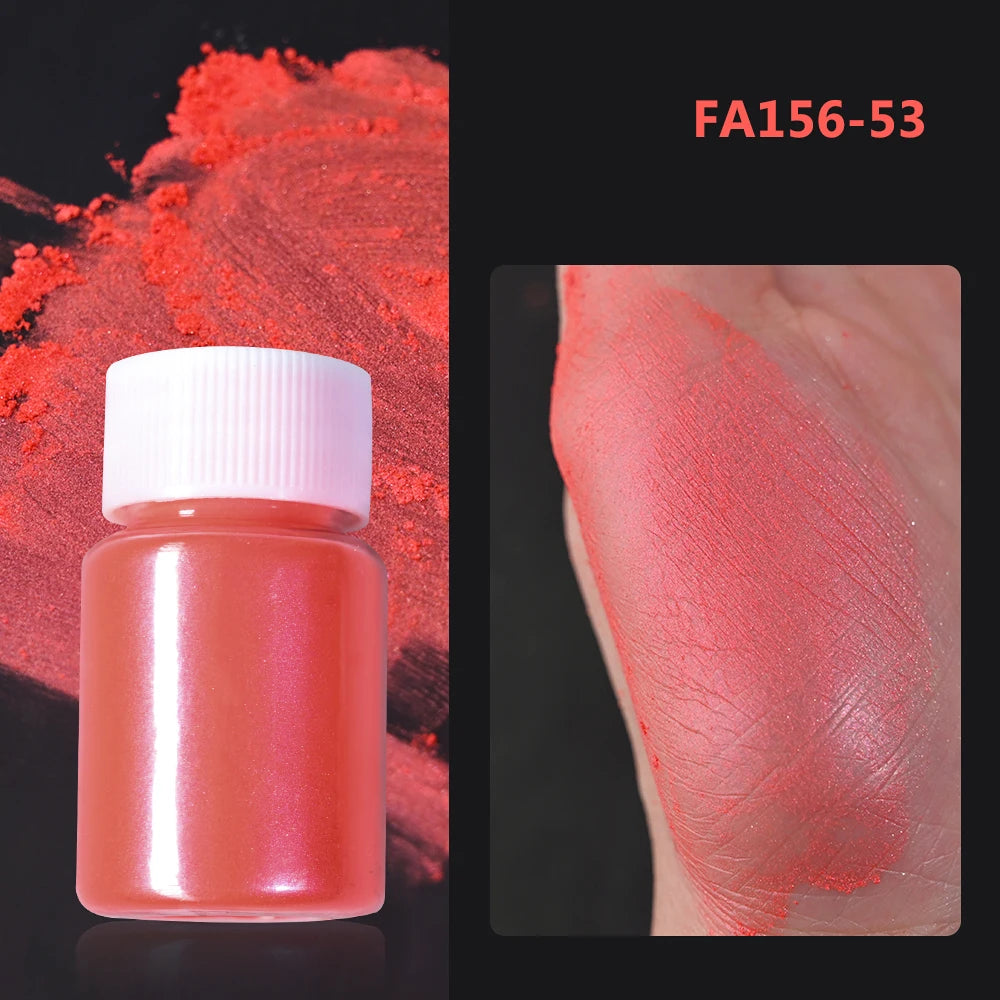 1Bottle Pink/White Pearlescent Nail Art Powder Glitter Mermaid Chrome Mica Pigment For Manicure Decorations Pearl Rubbing Dust