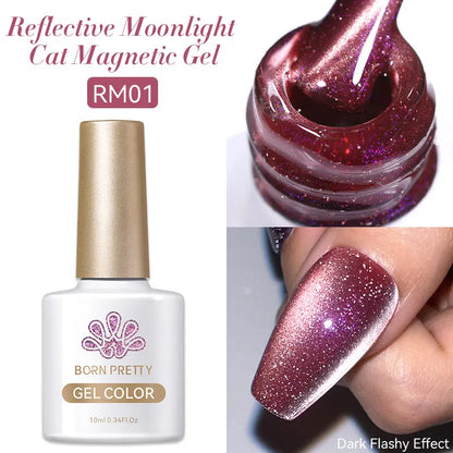 BORN PRETTY 10ml Water Light Cat Magnetic Gel Nail Polish Vernis Semi Permanent Soak Off Crystal Gel Polish For Nails Manicure