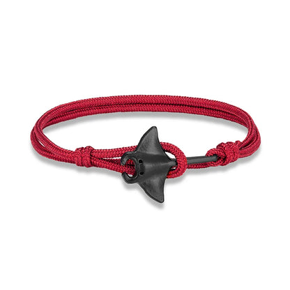 Ocean Animals Cute Manta Ray Bracelet Men Women Adjustable Paracord Rope Couple Bracelets Summer Beach Surfing Party Bangle Gift
