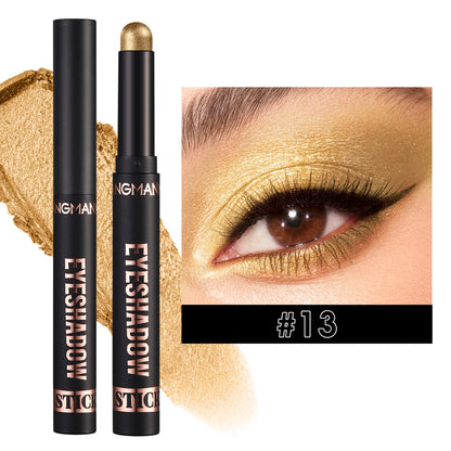 LANGMANNI 16 color pearl eyeshadow stick waterproof long lasting color eyeshadow Face Highlight