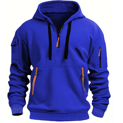 2025 Dropped Shoulder Hooded Sweatshirt Men's