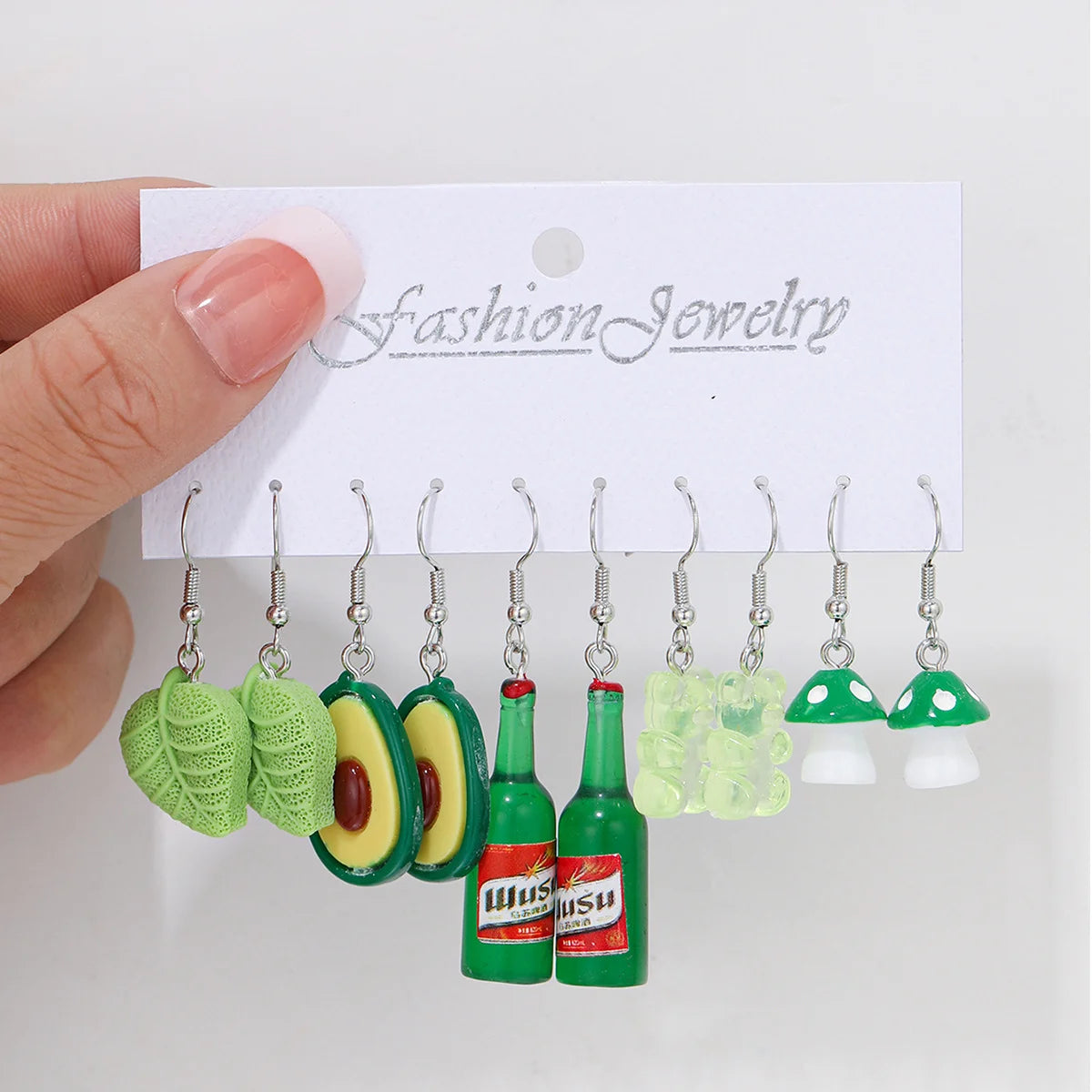 Fashion Sweet Fruit Drink Earrings Set for Women