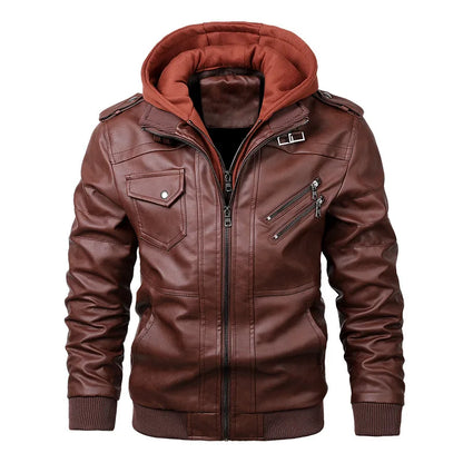 New Men's Leather Jackets Autumn Casual