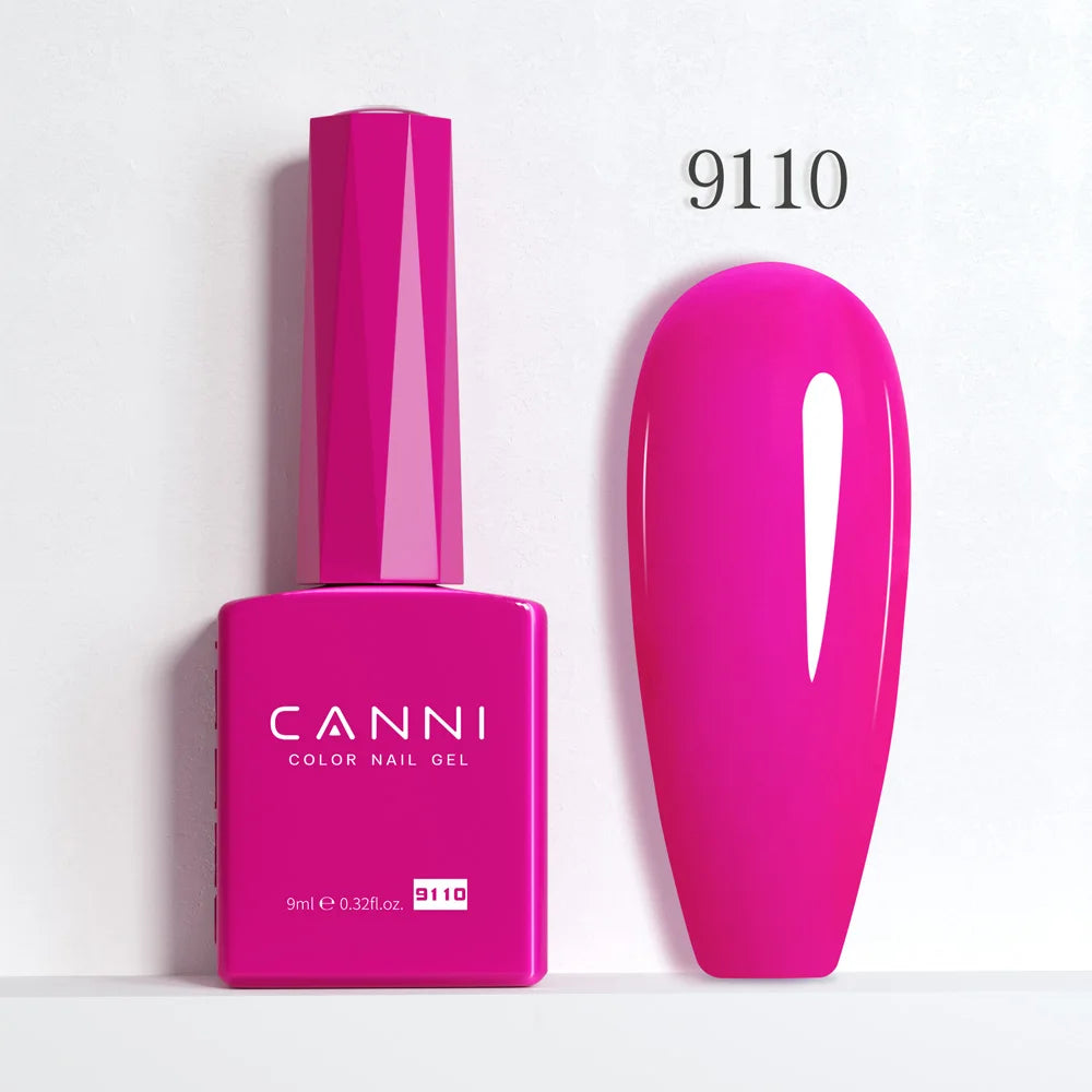 CANNI Hema Free Nail Gel Polish Christmas Red Color Collection Semi Permanent Nail Dehydrator Primer 9ml French Gorgeous Color